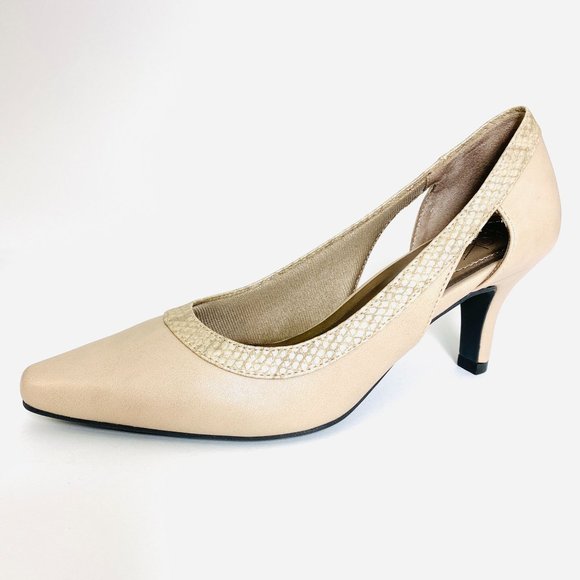 Life Stride Kimberly Taupe Heel Pump Comfort Support Flex Soft System NEW IN BOX - Picture 1 of 10